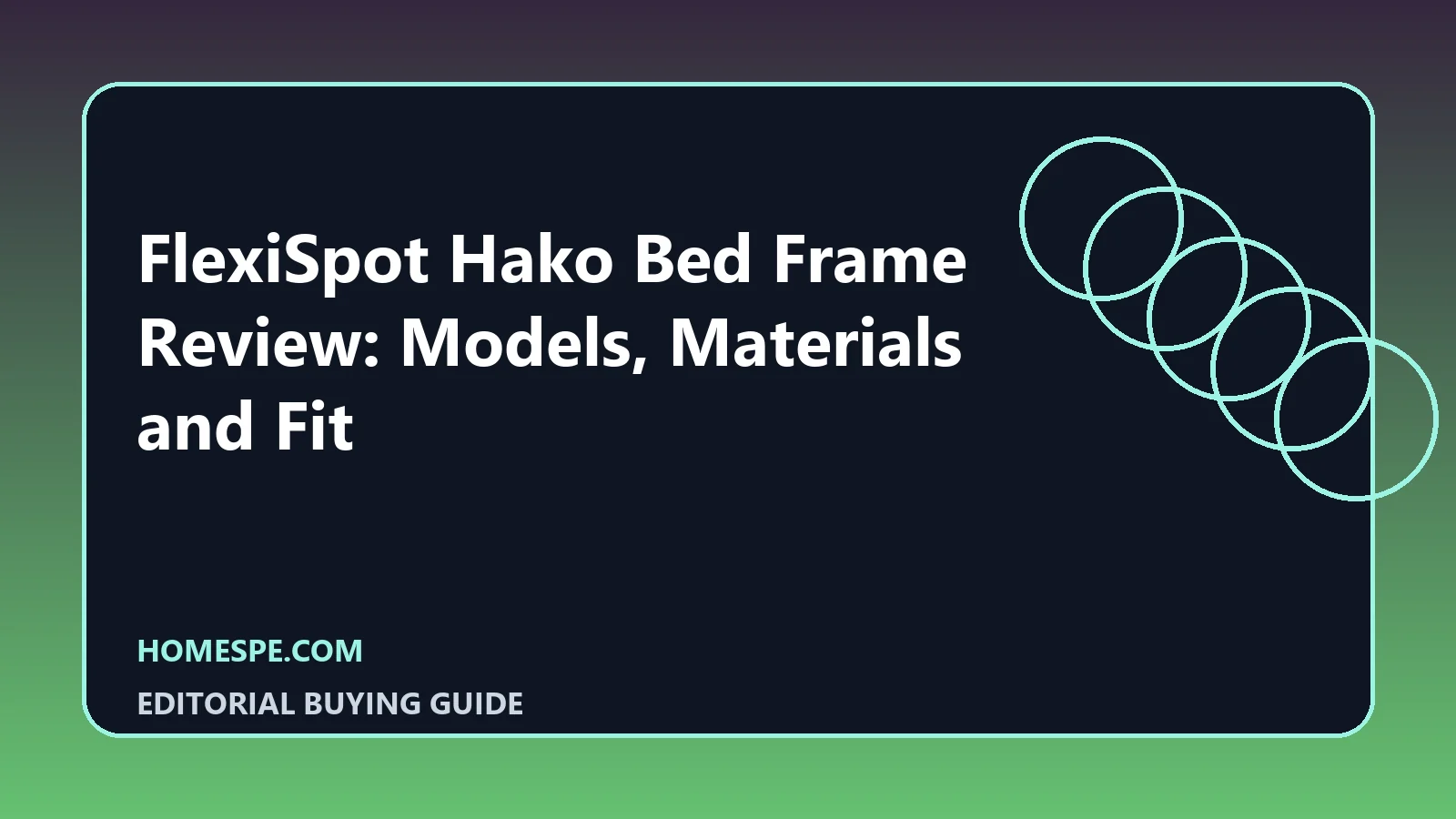 FlexiSpot Hako Bed Frame Review: Models, Materials and Fit