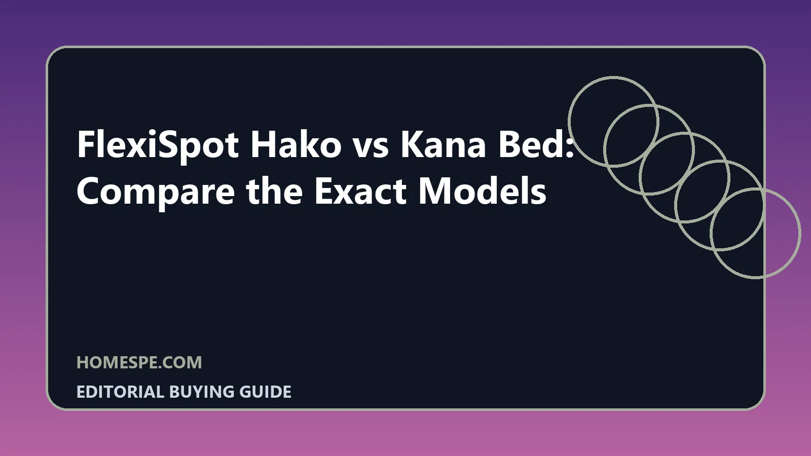 FlexiSpot Hako vs Kana Bed: Compare the Exact Models
