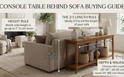 Console Table Behind Sofa Buying Guide: Size and Safety
