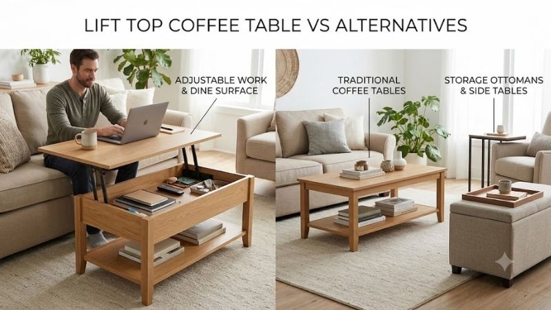 Lift-Top Coffee Table vs Regular Coffee Table