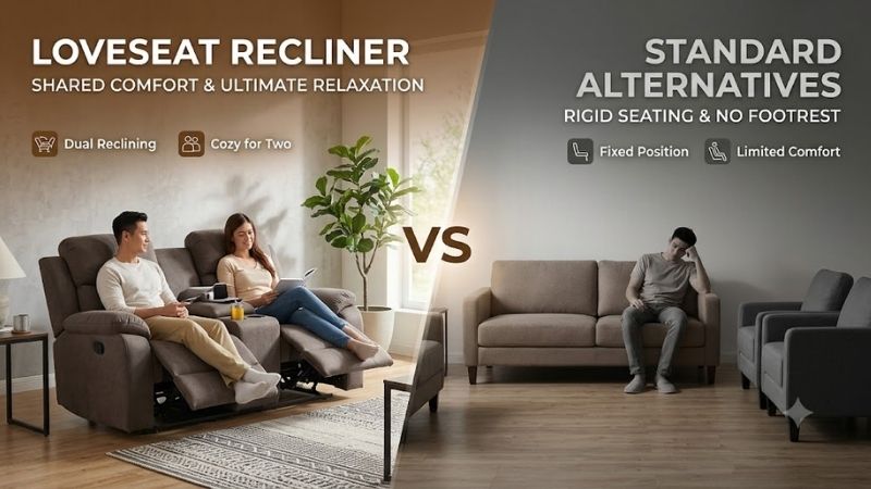 Loveseat Recliner vs Regular Loveseat