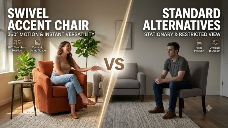 Swivel Accent Chair vs Fixed Armchair
