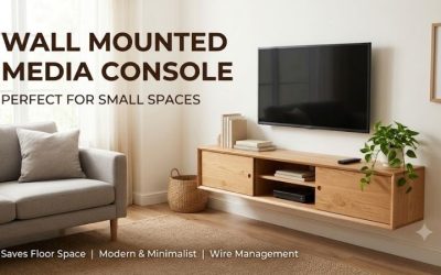 wall mounted media console for small spaces